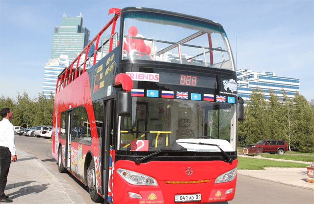 Excursion by the double decker bus (Red Bus)